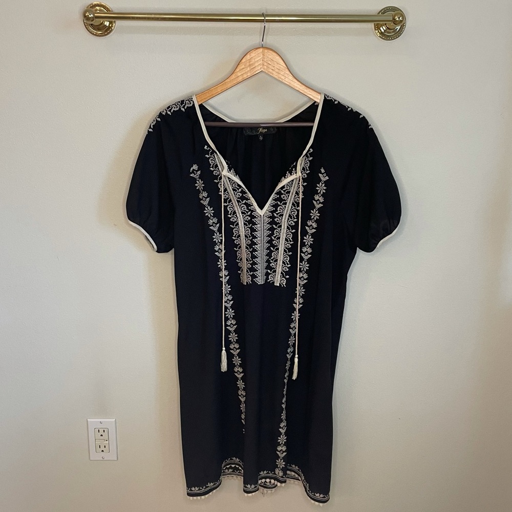 Black Embroidered Dress